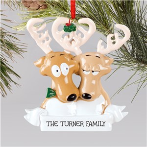 Personalized Reindeer Couple Ornament | Couples Christmas Ornaments
