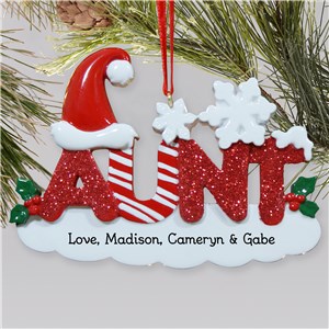 Aunt Personalized Christmas Ornament | Personalized Family Ornaments