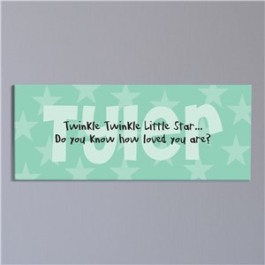 Twinkle Twinkle Personalized Baby Wall Canvas | Unique Baby Shower Gift