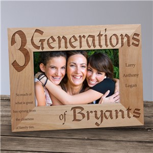 Generations Engraved Frame | Mother's Day Gifts For Grandma
