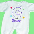 A is For... Hearts Fleece Romper 61219X