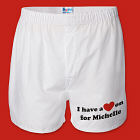 I Have A Heart On Men's White Personalized Boxer Shorts 962117X