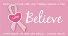 Believe - Breast Cancer Awareness Personalized Checkbook Cover 4120083