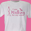 Breast Cancer  Walk T-shirt  - Ribbon Walk 32447X