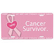 Cancer Survivor - Breast Cancer Awareness Personalized License Plate