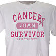 Cancer Survivor Athletic Dept. - Breast Cancer Awareness Personalized T-shirt 32004X