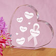 Engraved Breast Cancer Awareness Heart Keepsake 725802N