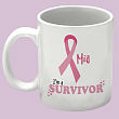 I'm A Survivor - Breast Cancer Awareness Personalized Coffee Mug 219950