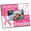 Love Hope Live Survive Personalized Breast Cancer Awareness Picture Frame