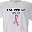 Personalized Breast Cancer Awareness  T-shirt - I support Design