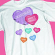 Candy Hearts Personalized T-Shirt 3017X