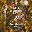 Baby's 1st Christmas Personalized Glass Ornament 820224