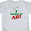 I Want It All Personalized Christmas T-shirt 3200X