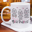 Gray Hares Personalized Ceramic Coffee Mug 23850