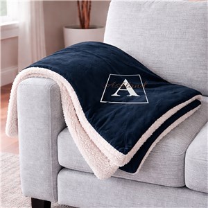Embroidered Family Name Sherpa Blanket Blanket | Personalized Blankets