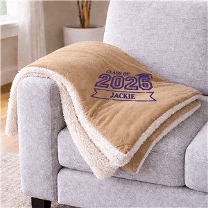 Embroidered Class of 2022 Graduation Sherpa Blanket