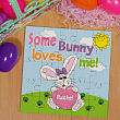 Some Bunny Loves Her Personalized Sqaure Shaped Easter Wood Jig Saw Puzzle 66801