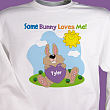 Some Bunny Loves Him Personalized Easter Youth Easter Sweatshirt