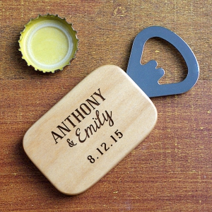 Engraved Couples Names Bottle Opener