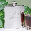 Personalized Flask - Bright Finished Silver
