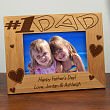 Number One Dad Wood Picture Frame