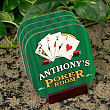 Poker Room Personalized Coaster Set 619489CS