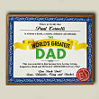 World's Greatest Dad Personalized Plaque