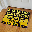 Caution Personalized Doormat