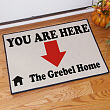 You Are Here Personalized Doormat
