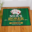 Poker Room Personalized Doormat