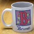 Floral Initial Mug