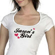His Girl Personalized Ladies Baby Tee B32612X