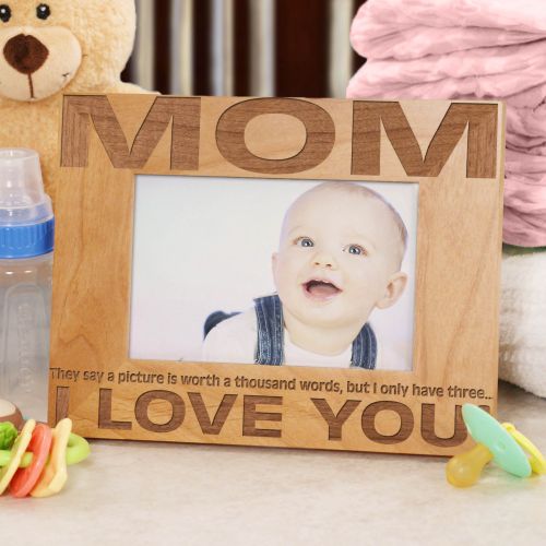 Personalized Mom I Love You Picture Frame Three Little Words Photo