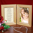 To My Mom... Natural Wood Bi-Fold Personalized Picture Frame 920117