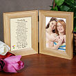 To My Sister... Natural Wood Bi-Fold Personalized Picture Frame