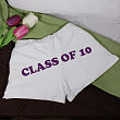 Class of - Ladies White Cotton Shorts 9812210X