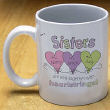 Heart Strings Personalized Sisters Coffee Mug