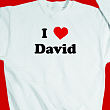 I "Heart"  Personalized Sweatshirt