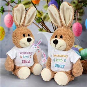 Somebunny Loves Me Personalized Easter Bunny Stuffed Animal
