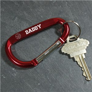 Personalized Sport Icon and Text Carabiner Key Chain KC213611X