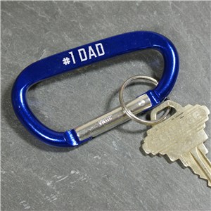Personalized #1 Dad Carabiner Key Chain KC224801X