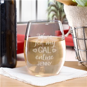 Engraved Cat Mother Wine Lover Stemless Wine Glass L15919265