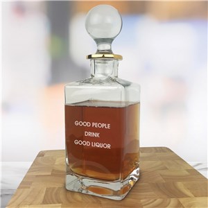 Engraved Any Message Gold Rim Decanter L22209387G