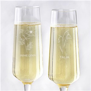 Engraved Birth Month Flower L22214352