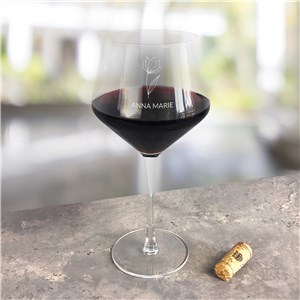 Engraved Birth Month Red Wine Estate Glass L22214363RD