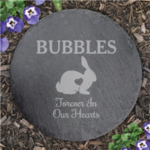 Engraved Assorted Animals With Round Memorial Slate Stone  L22269414
