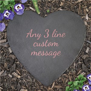 Personalized Any Msesage Heart Slate Stone L22461415