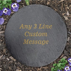 Personalized Any Message Round Slate Stone L22461416