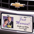 Just Married Photo License Plate 417063