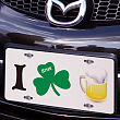 I Shamrock Beer License Plate 421413